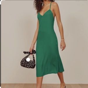 Reformation Backless Slip Kat Dress W/ Cross-back Adjustable Straps
